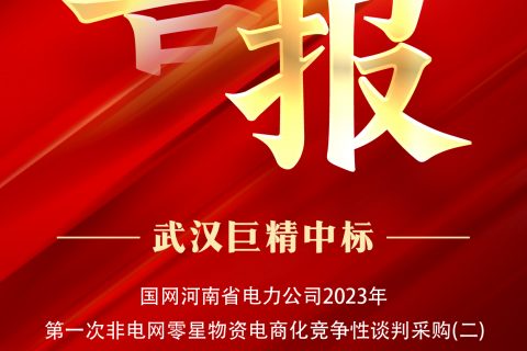 热烈祝贺凯时娱乐中标国网河南省电力公司2023年第一次非电网零星物资电商化竞争性谈判采购（二）